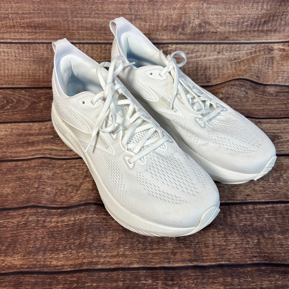 Brooks Glycerin 22 Womens 10.5 White Running Trainer Shoes No Insoles